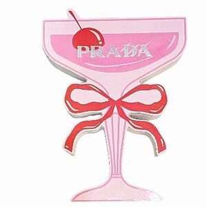 At Home Prada Cocktail Glass Clutch Wood Decor